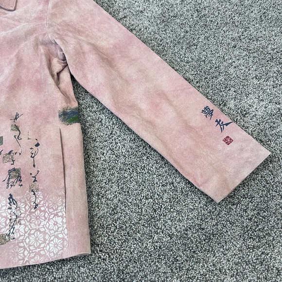 Chico’s Suede Leather Jacket Anniversary Edition Rose Ocho Rios Size 1 US 8 Med - Picture 2 of 14